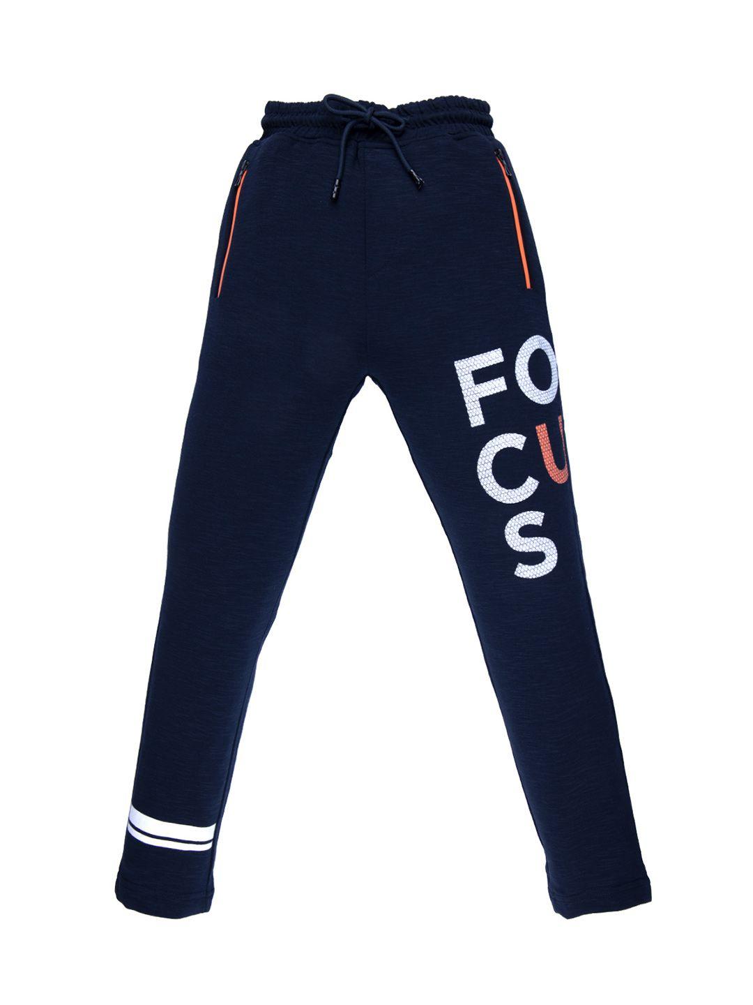 status quo boys blue solid track pants