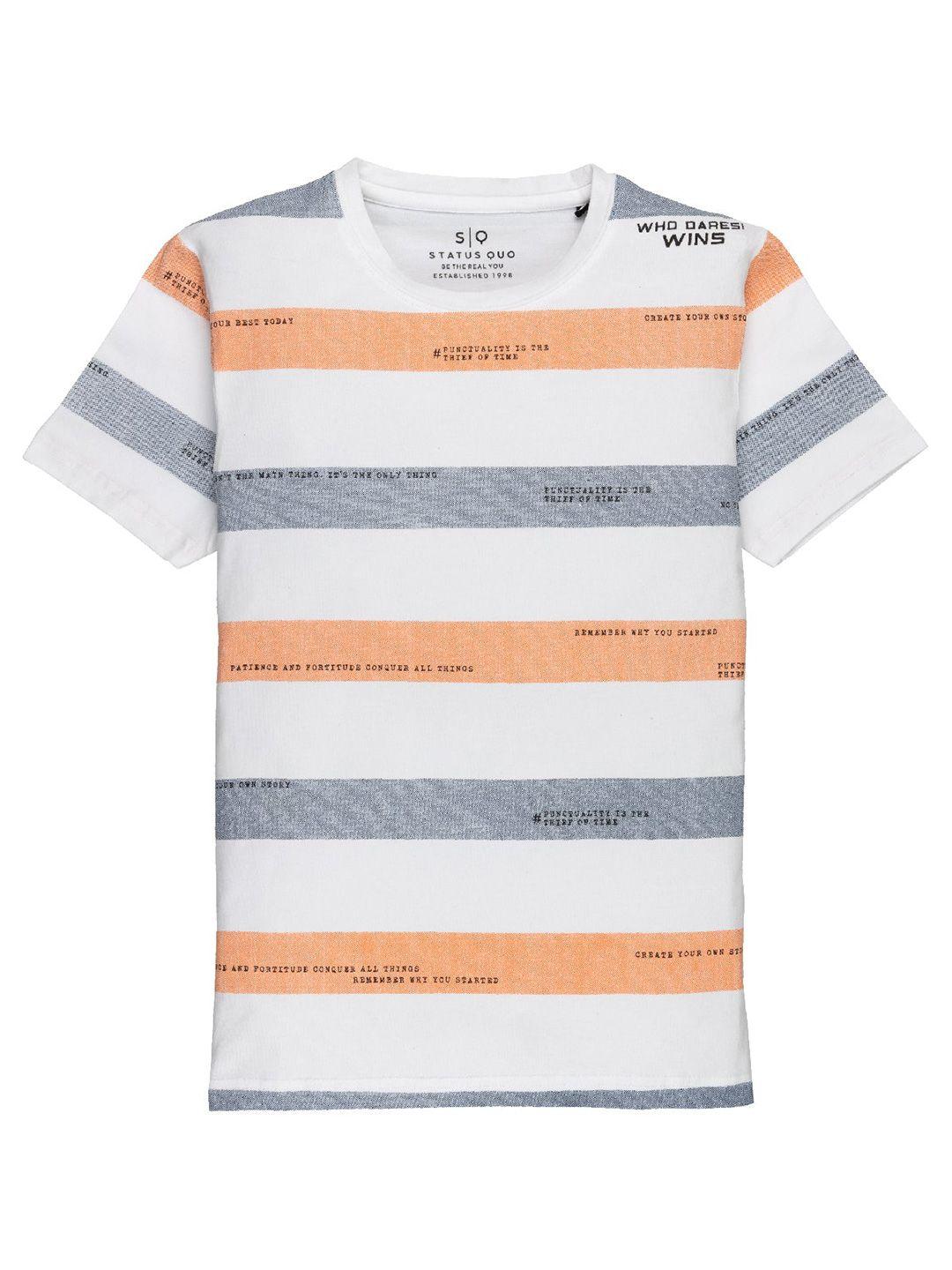 status quo boys striped cotton t-shirt
