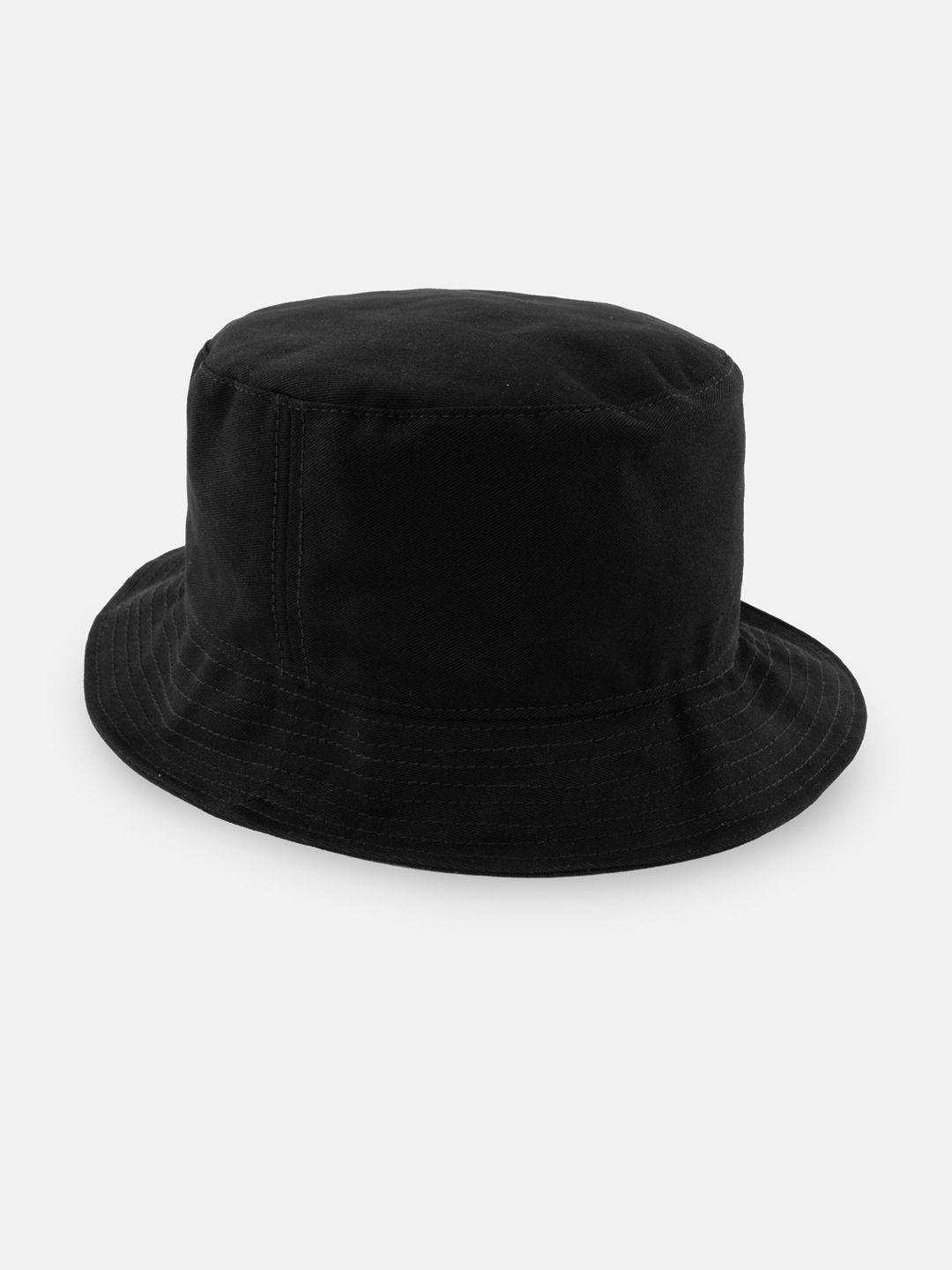 status quo men black solid bucket hat