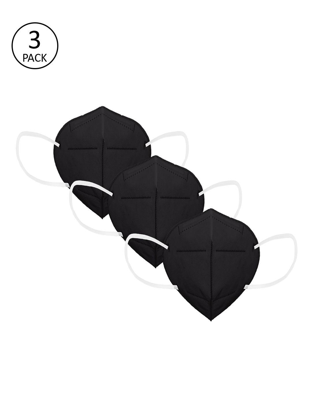 status unisex pack of 3 black 4-ply n95 outdoor mask