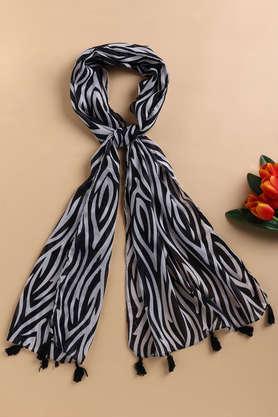 status amplifying printed chiffon stole