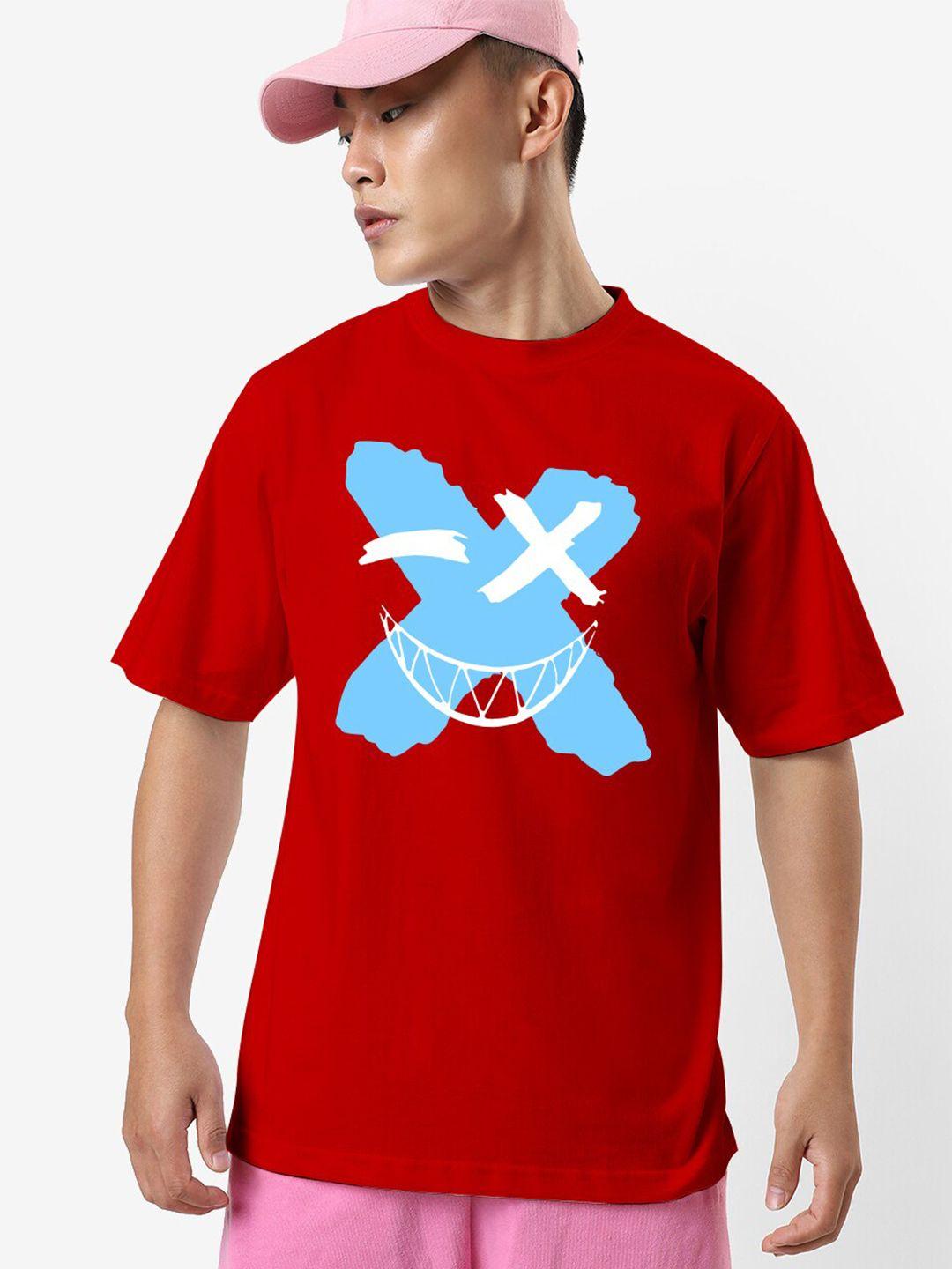 status mantra men red v-neck pockets t-shirt