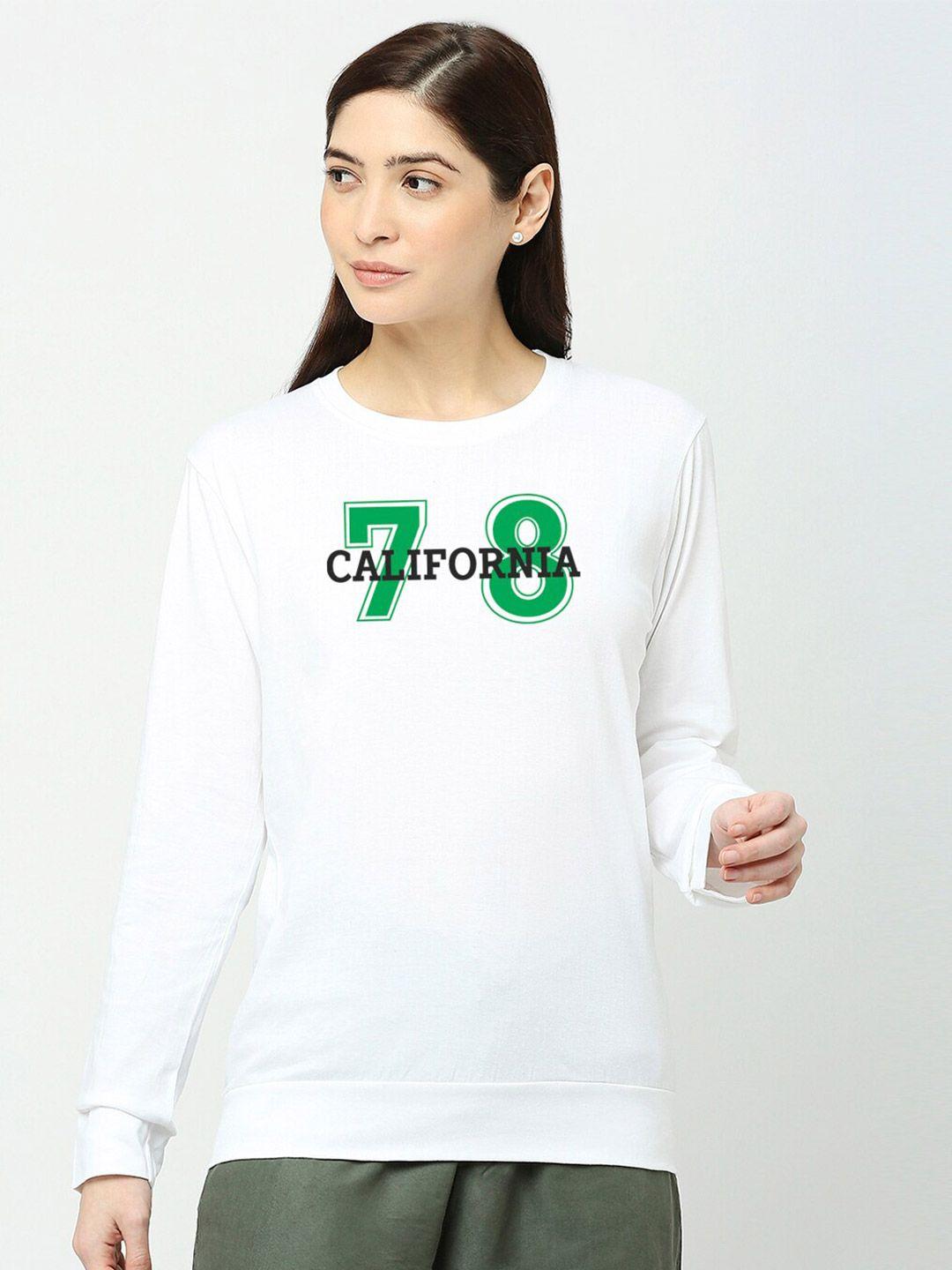 status mantra women white typography printed applique t-shirt