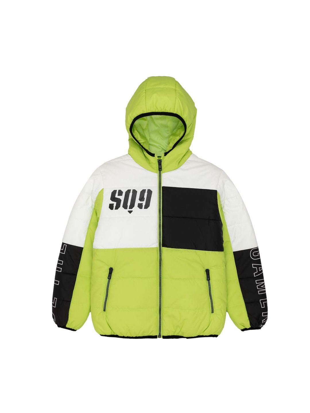 status quo boys colourblocked hooded padded jacket