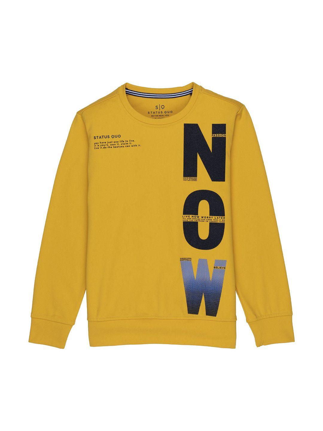 status quo boys gold-toned printed sweatshirt