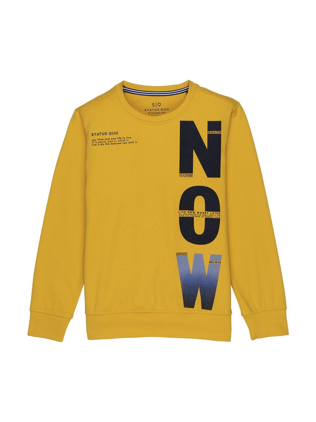 status quo boys gold-toned printed sweatshirt