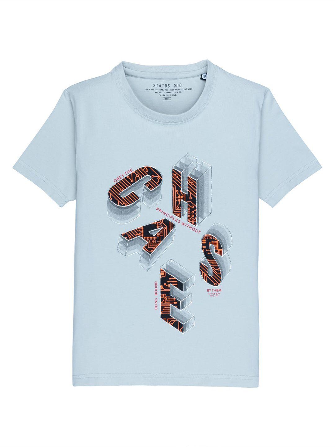 status quo boys grey printed t-shirt