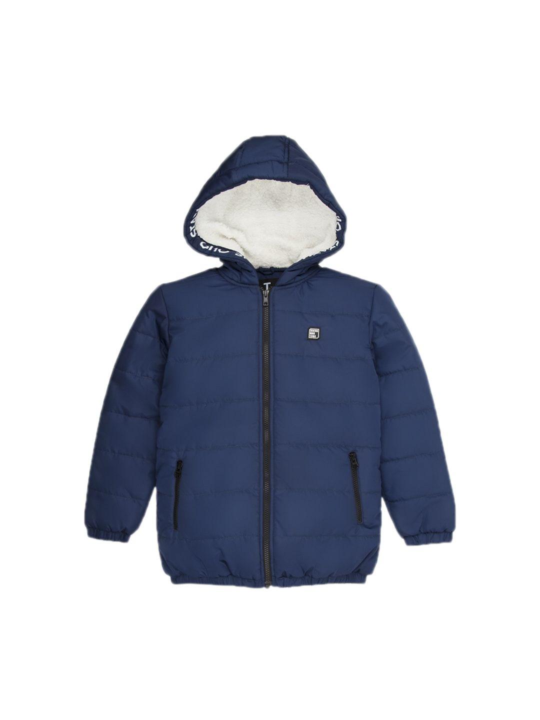 status quo boys navy blue padded jacket