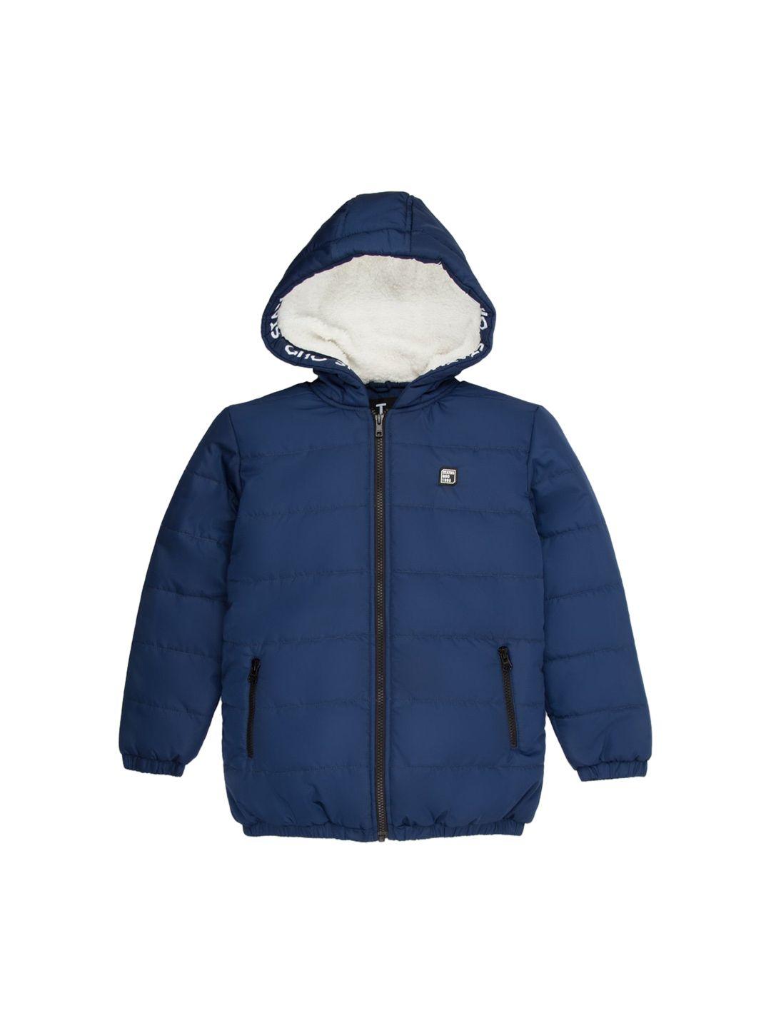 status quo boys navy blue padded jacket