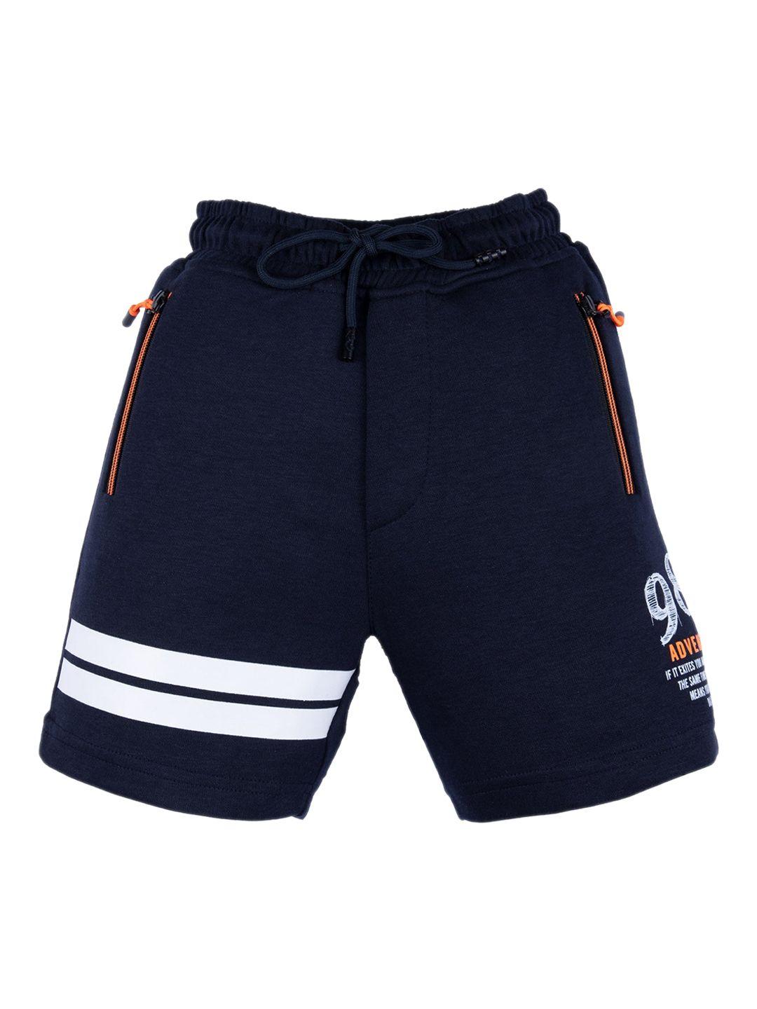 status quo boys navy blue regular fit shorts