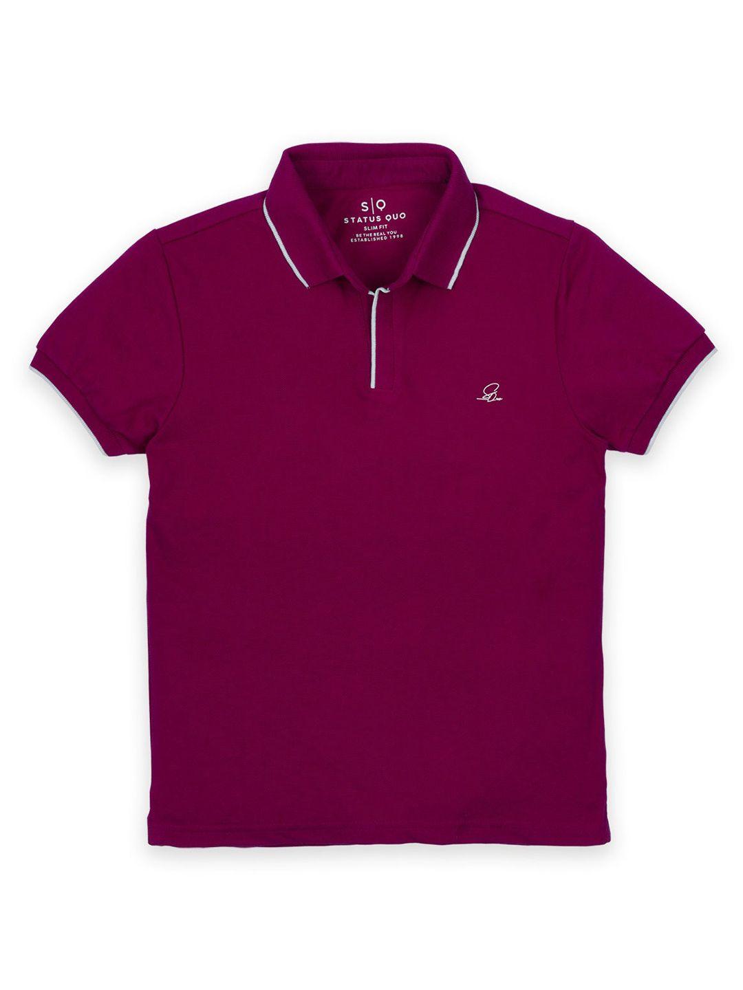 status quo boys polo collar cotton t-shirt