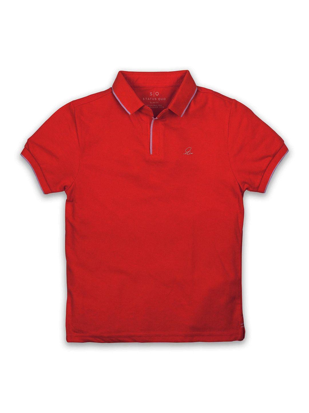 status quo boys polo collar t-shirt