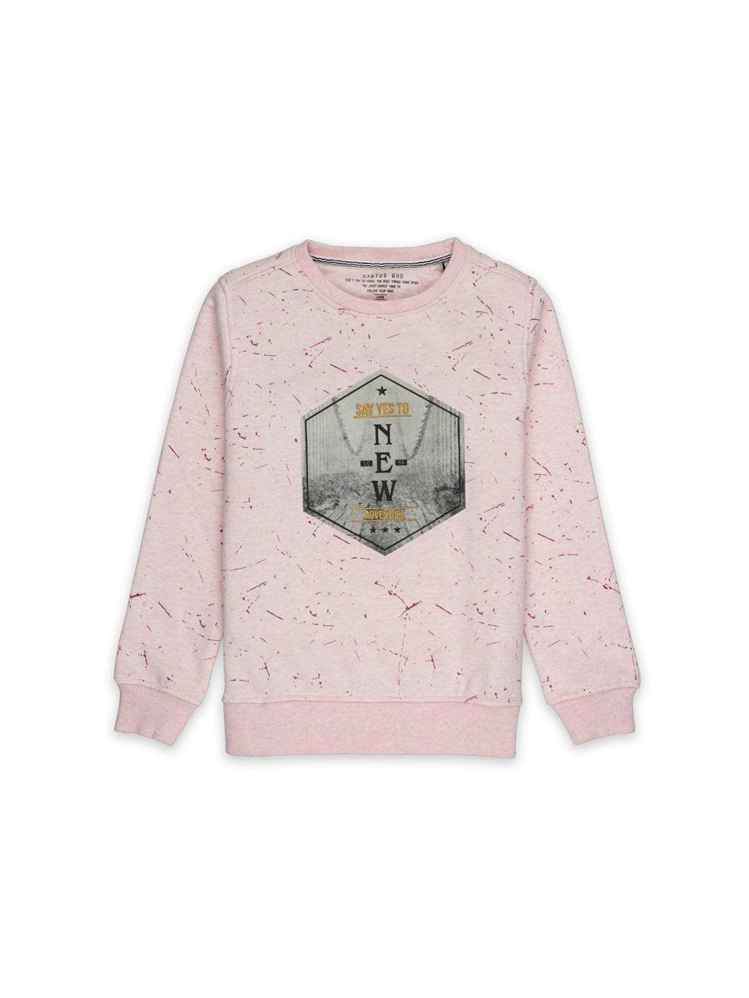 status quo boys printed cotton sweatshirt