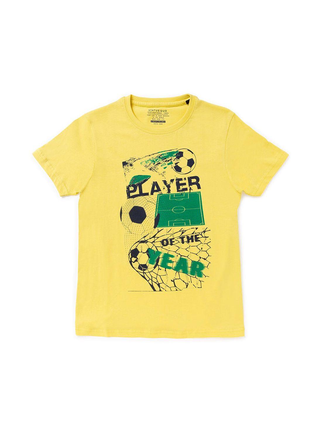 status quo boys printed cotton t-shirt