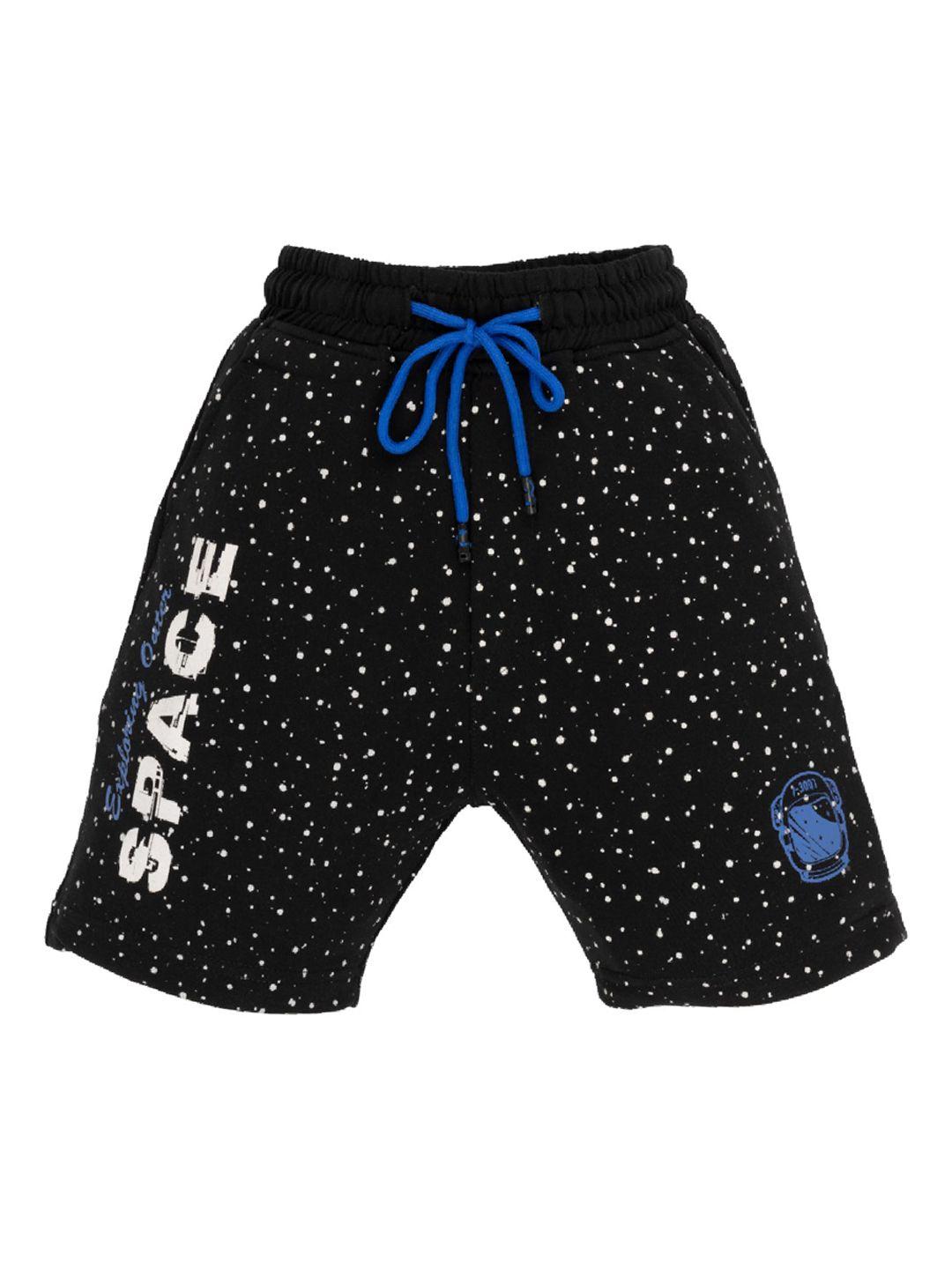 status quo boys printed mid-rise cotton shorts