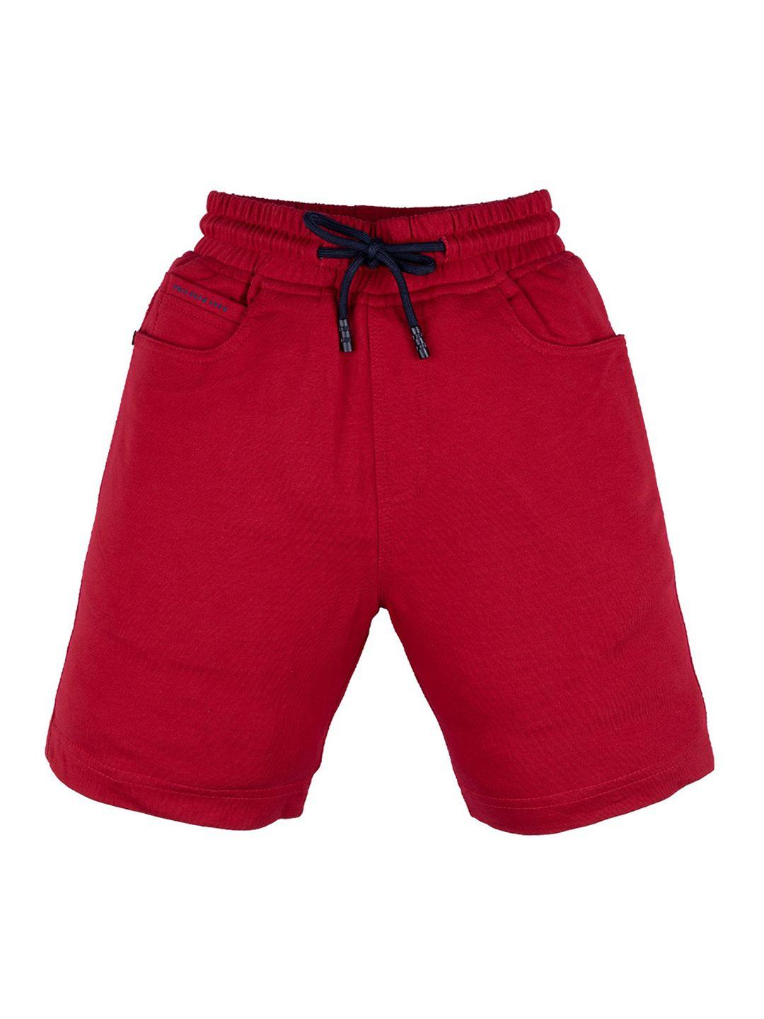 status quo boys red high-rise shorts