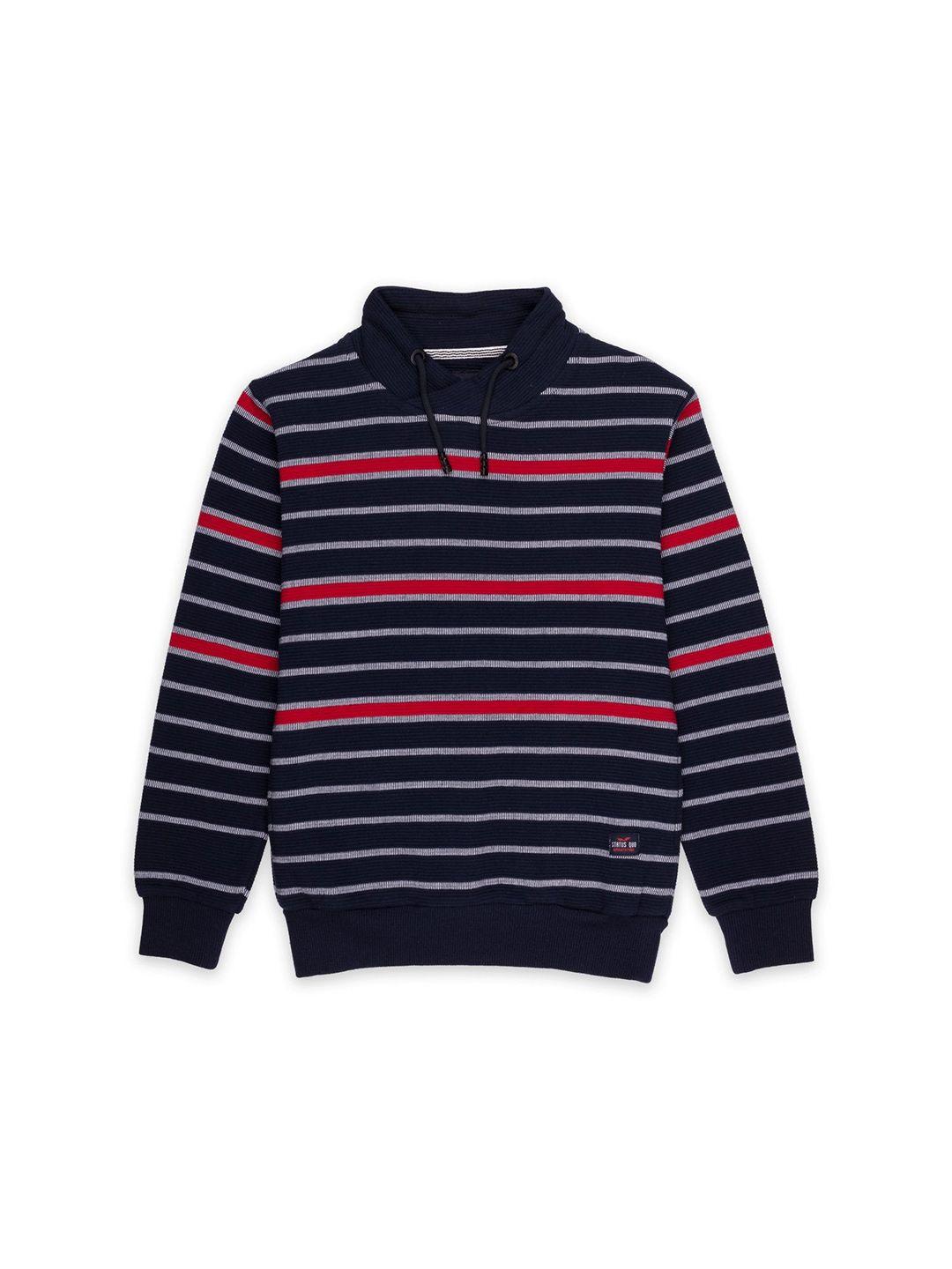 status quo boys striped pullover sweatshirt