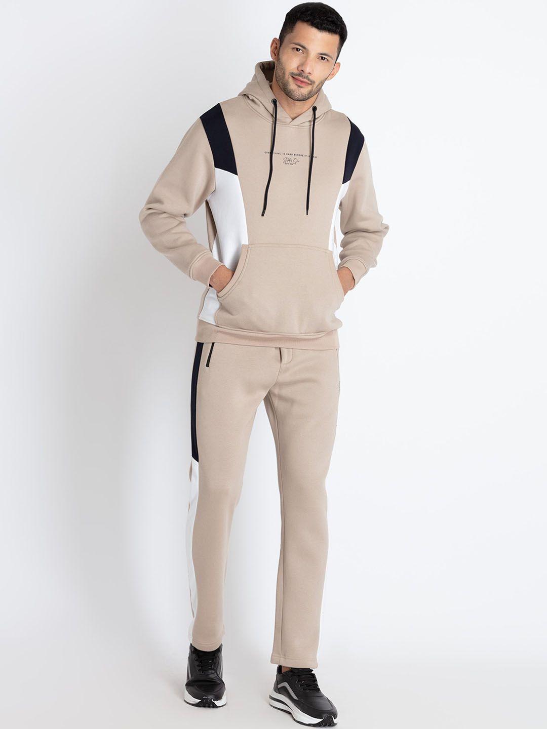 status quo colourblocked hooded tracksuit