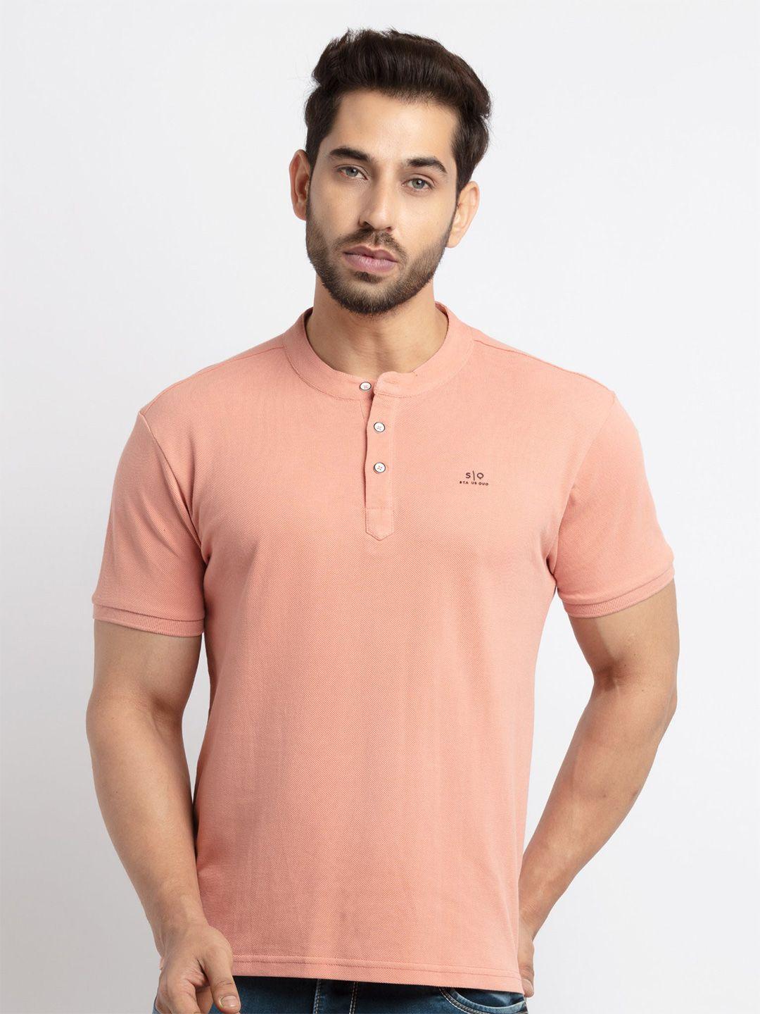 status quo henley neck short sleeves t-shirt