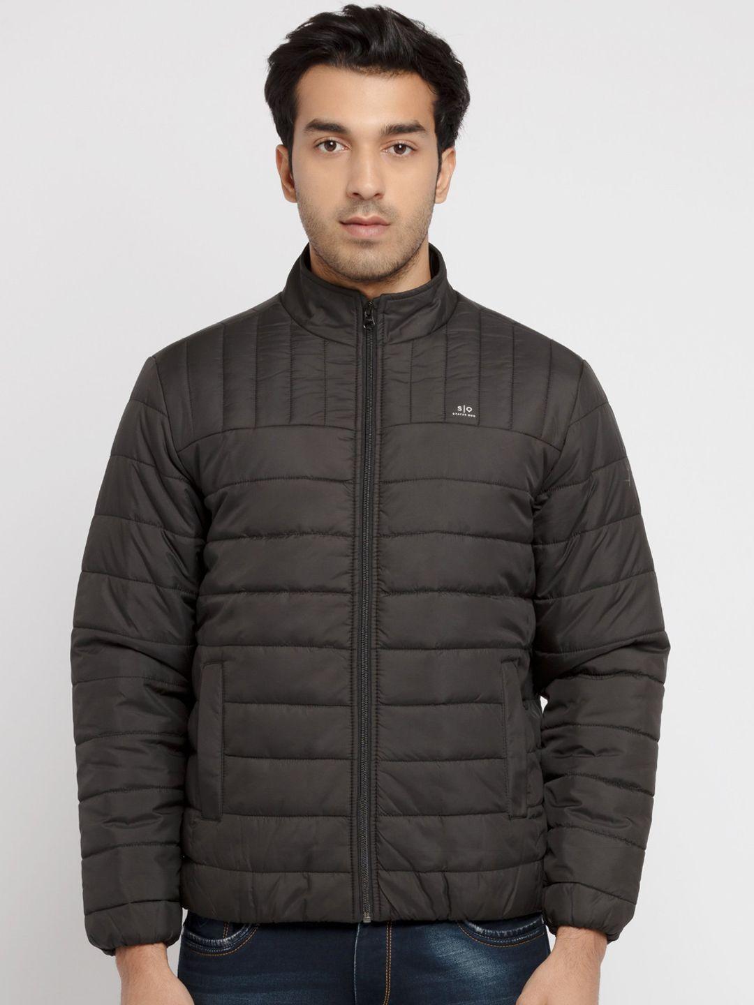 status quo men black padded jacket