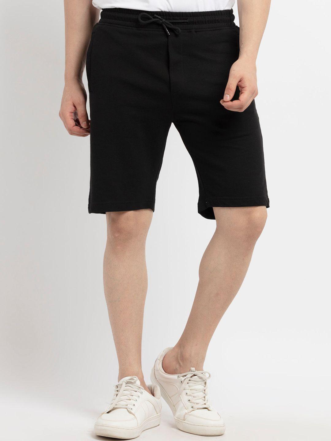 status quo men black regular shorts