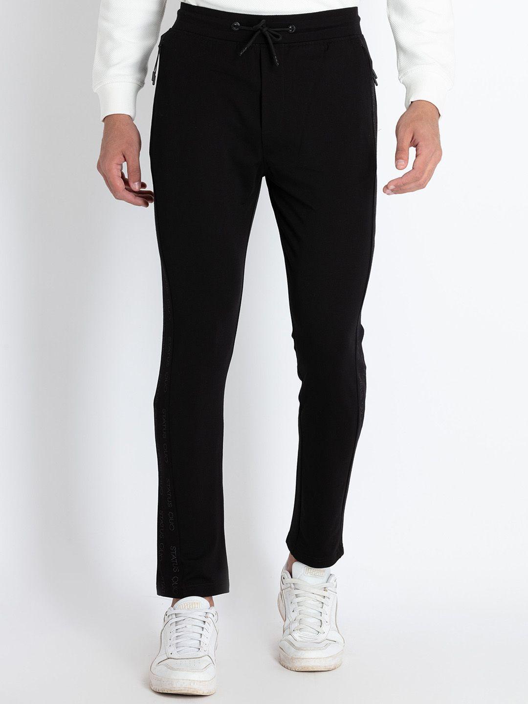 status quo men cotton cut & sew track pants