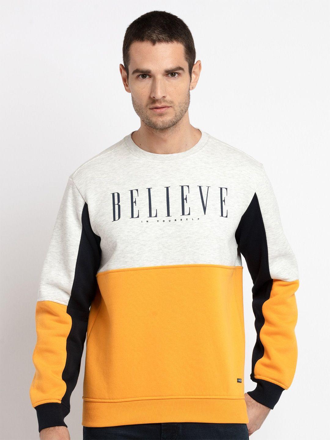 status quo men grey colourblocked sweatshirt