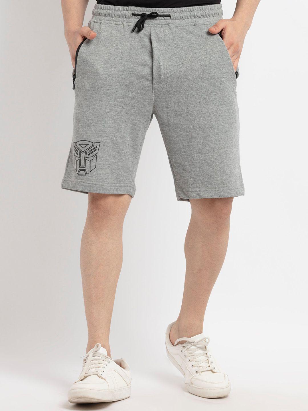 status quo men grey melange regular shorts