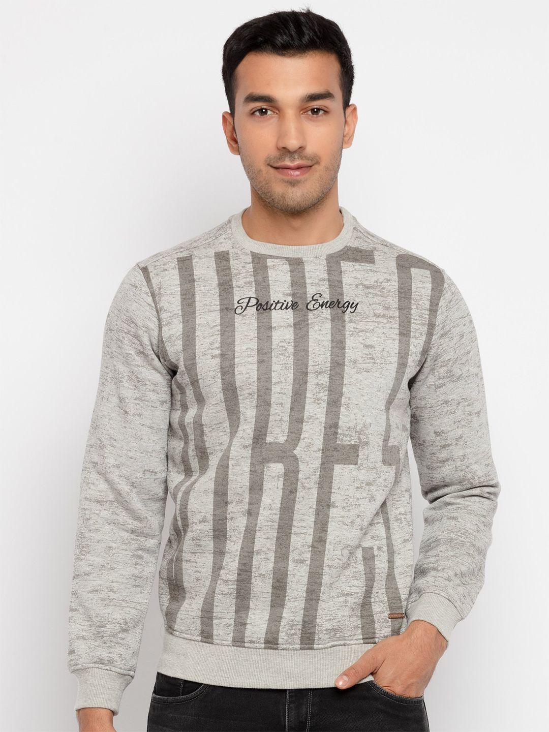 status quo men grey printed sweatshirt