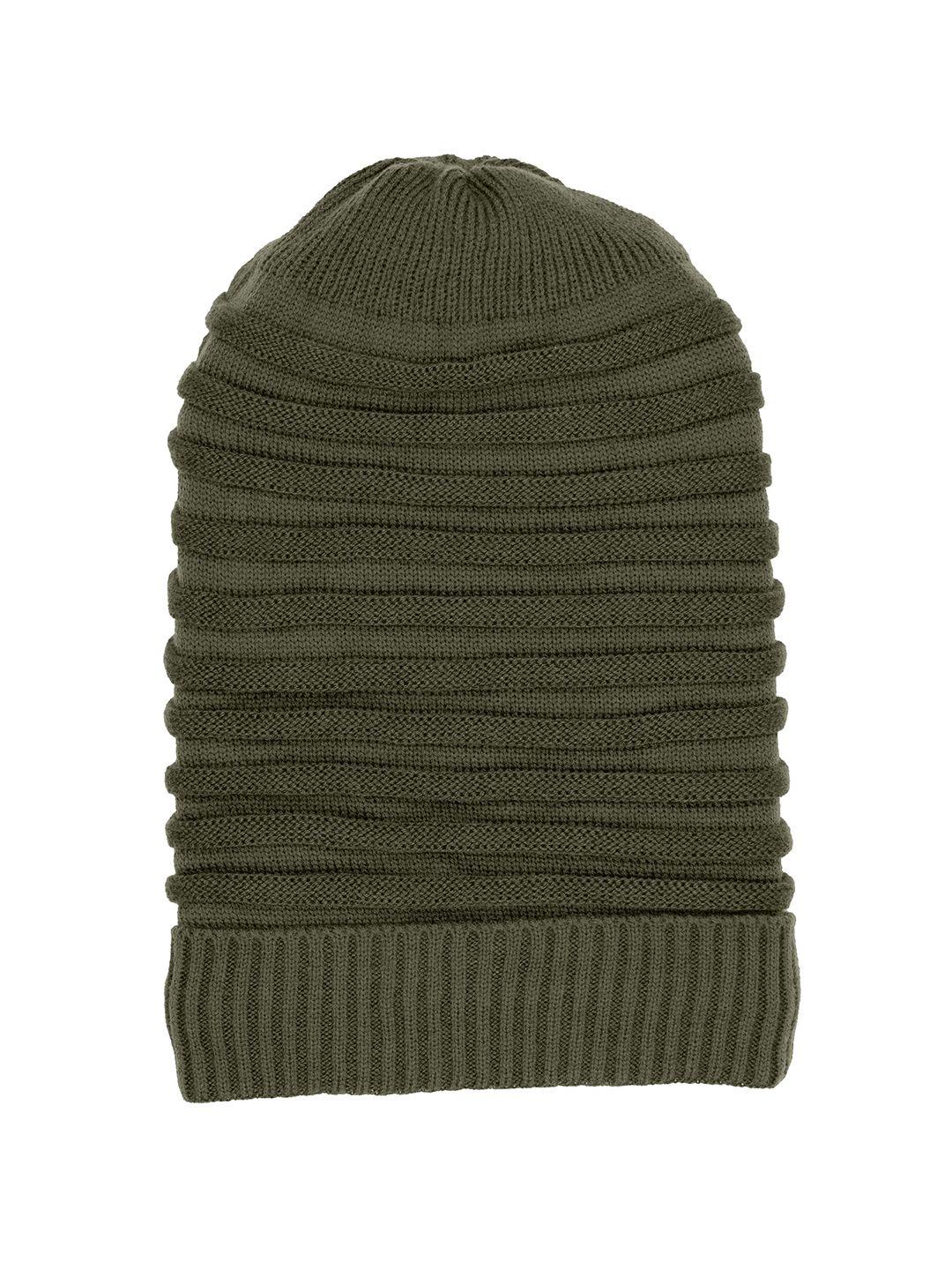 status quo men olive green knitted beanie