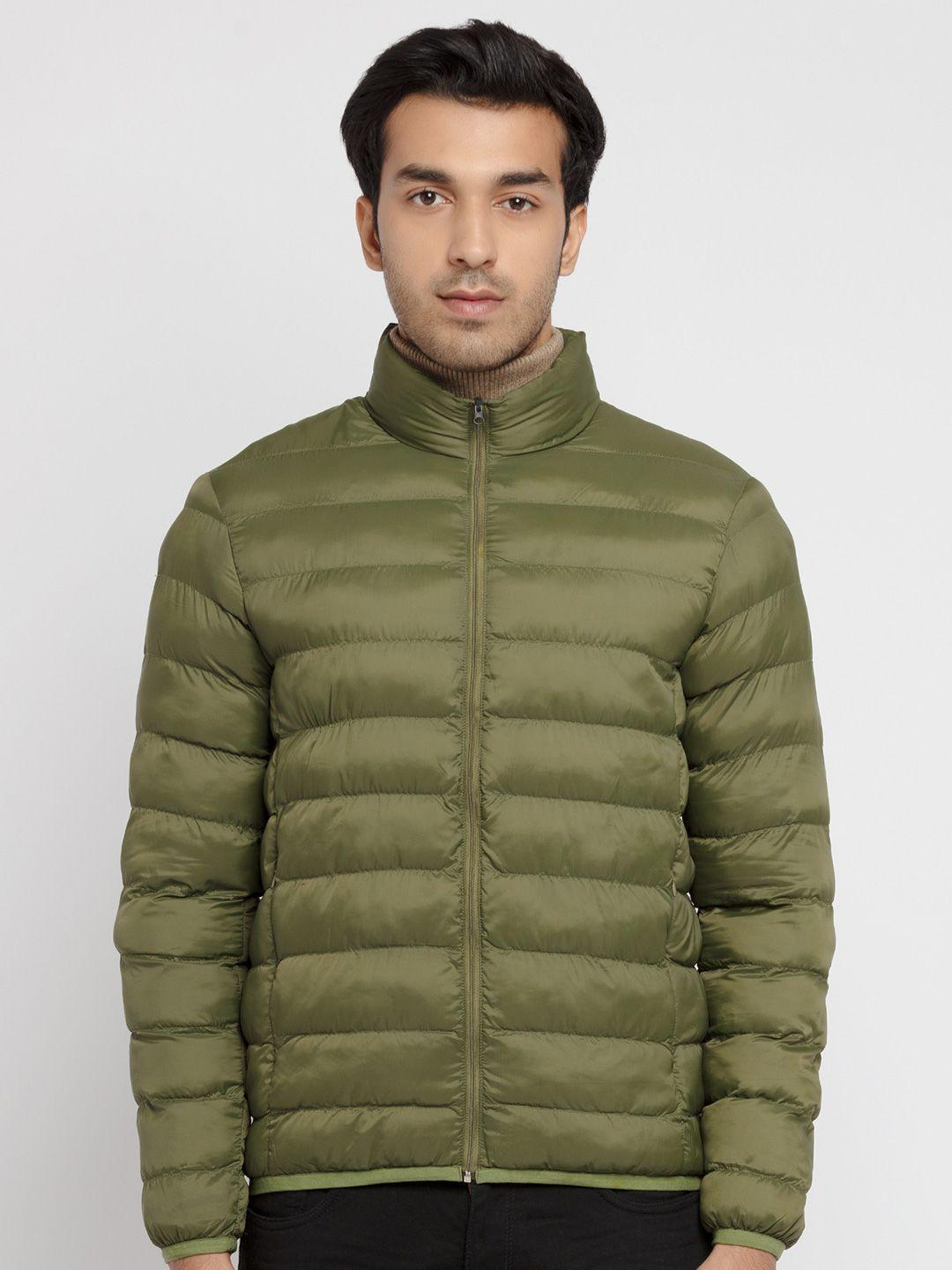 status quo men olive green puffer jacket