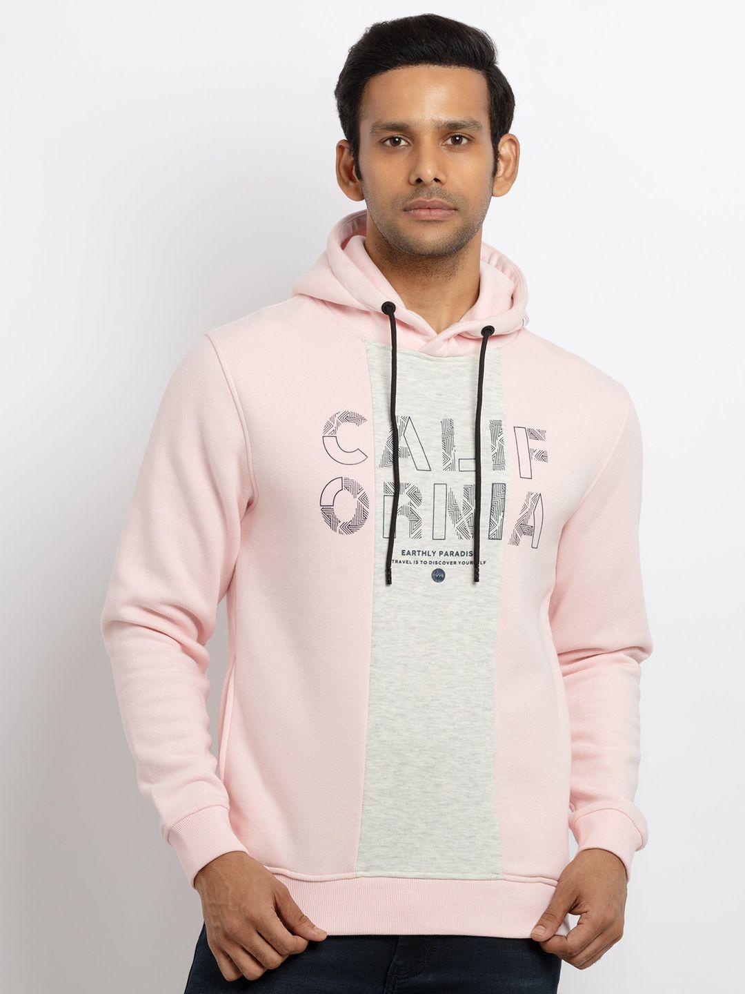 status quo men pink colourblocked sweatshirt