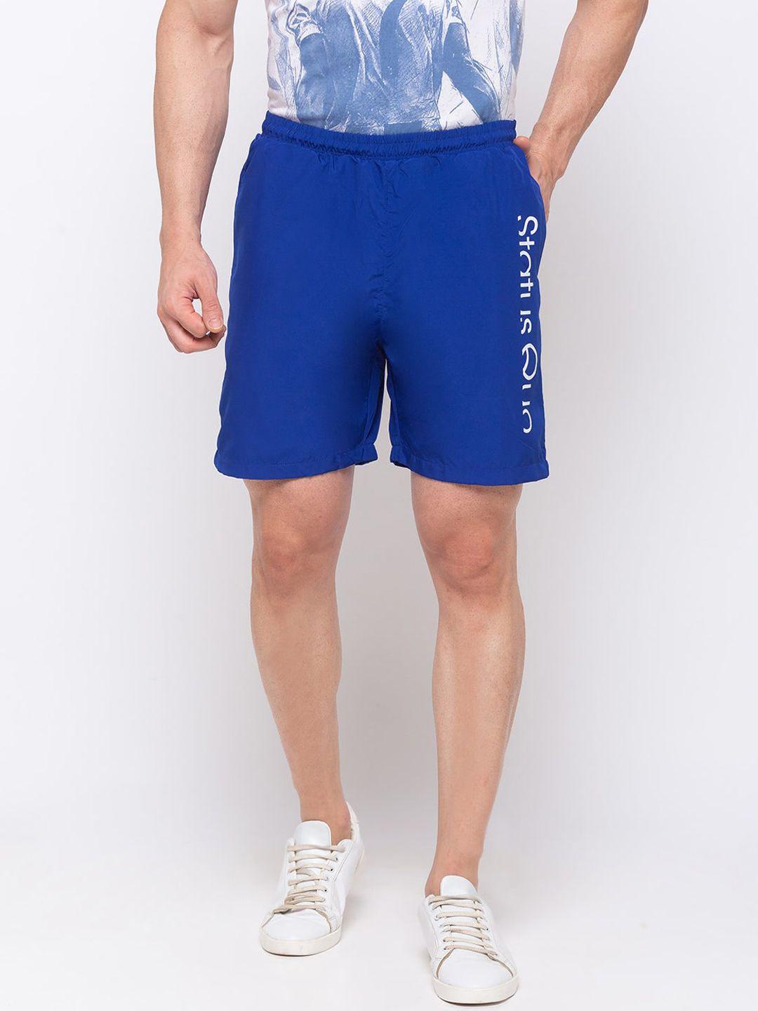 status quo men printed regular fit sports shorts