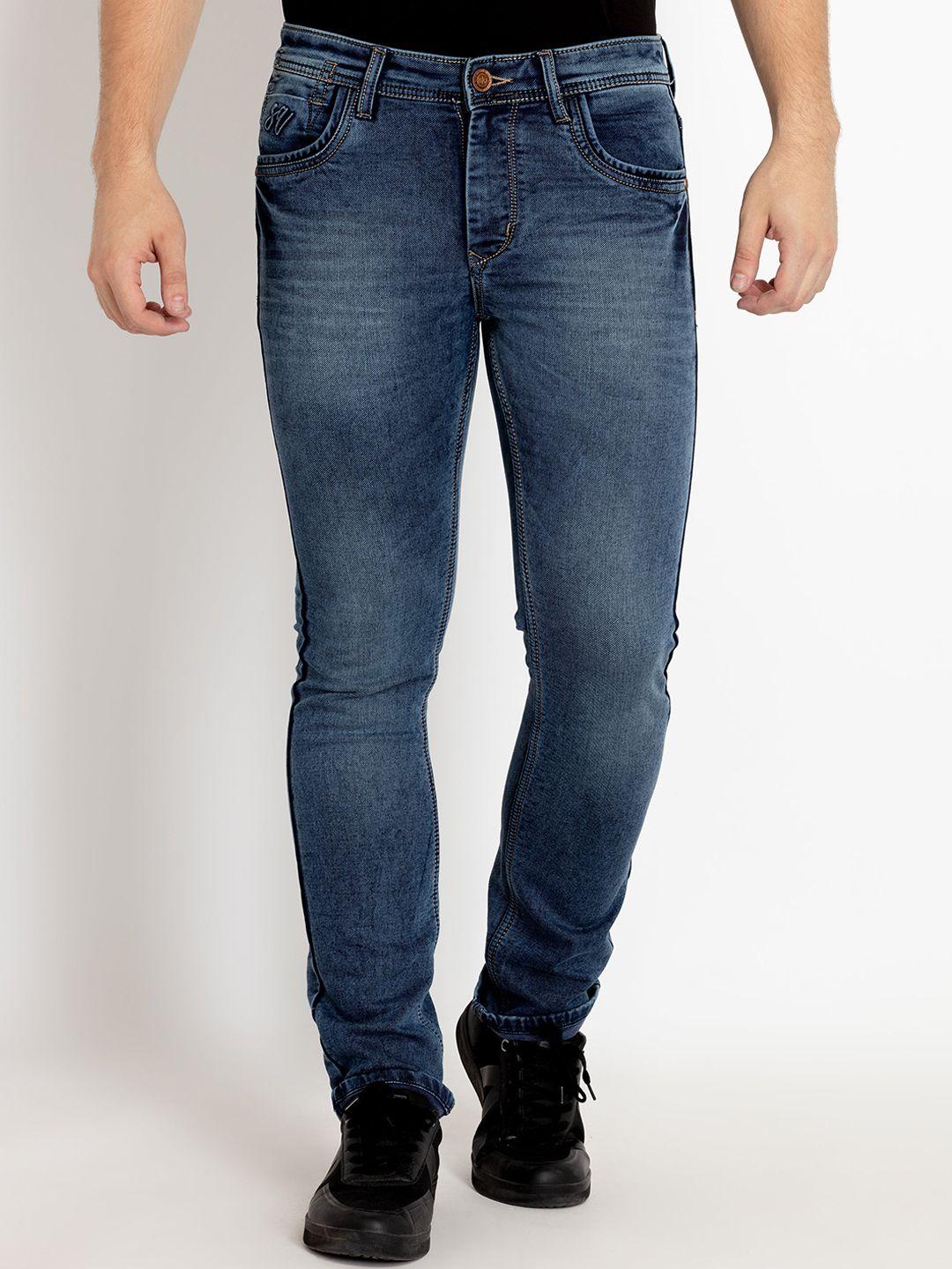 status quo men straight fit heavy fade stretchable jeans