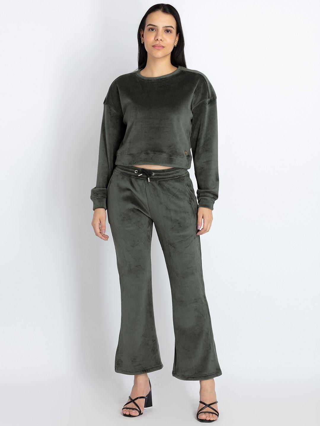 status quo round neck sweatshirt & trousers