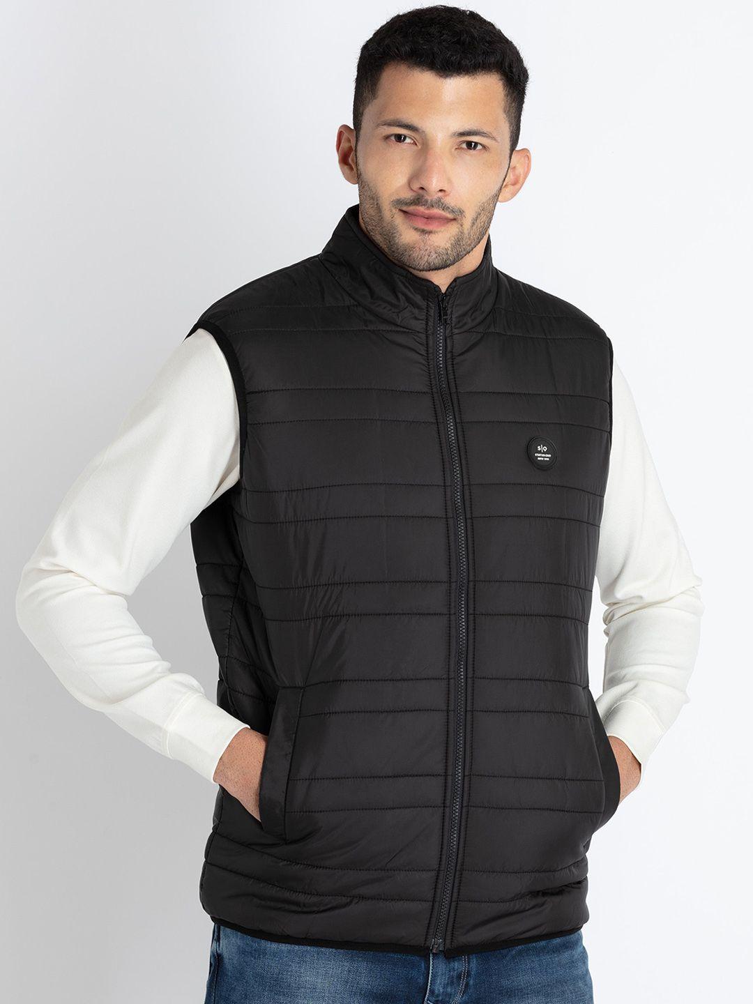 status quo stand collar sleeveless padded jacket