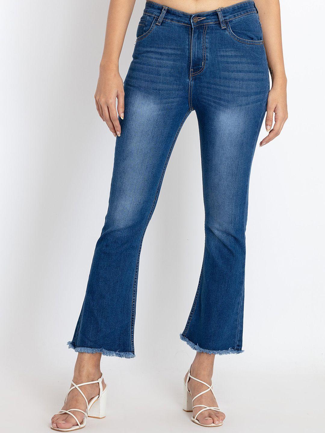 status quo women bootcut light fade cotton jeans