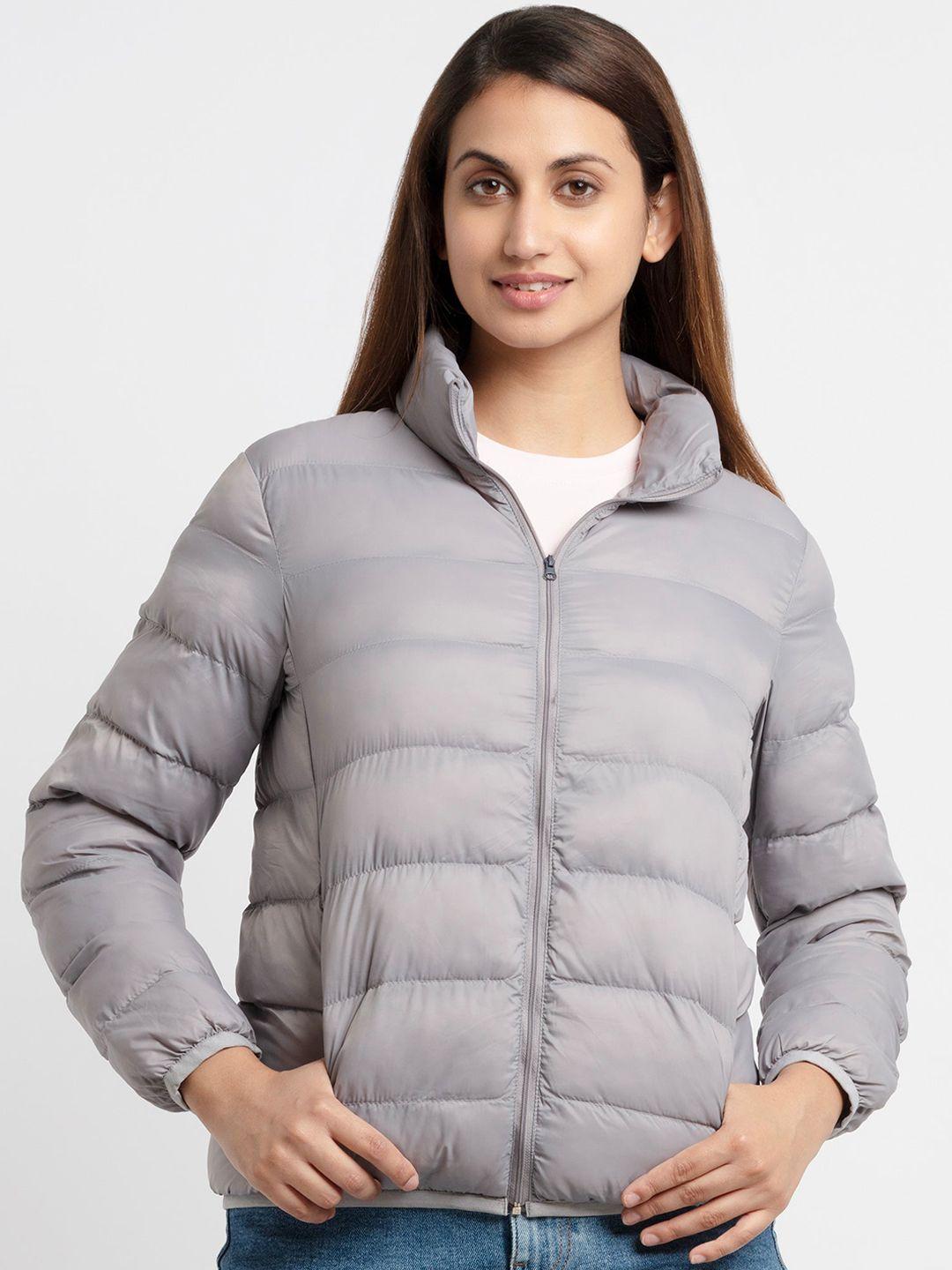 status quo women grey puffer jacket