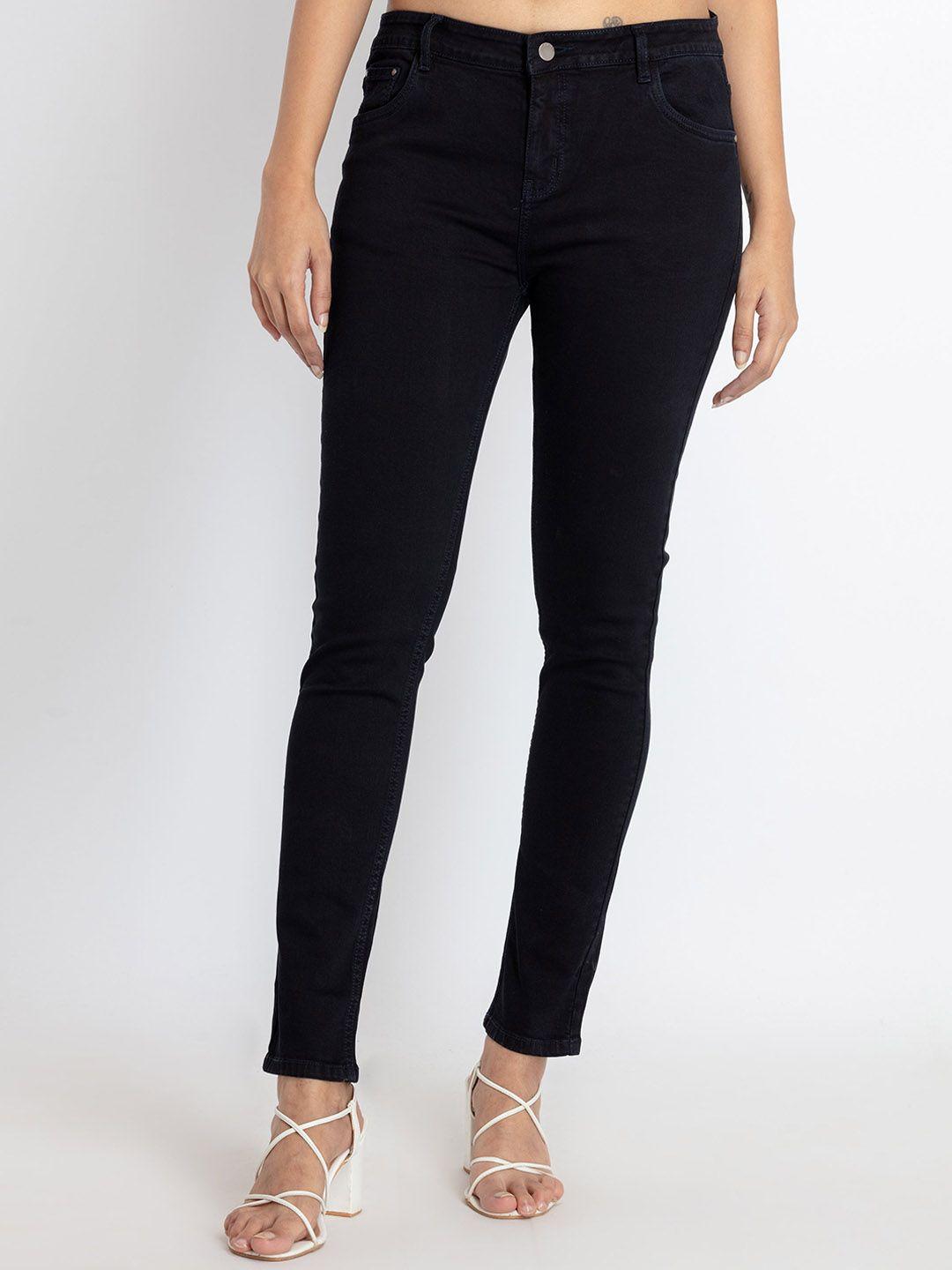 status quo women skinny fit mid-rise cotton jeans