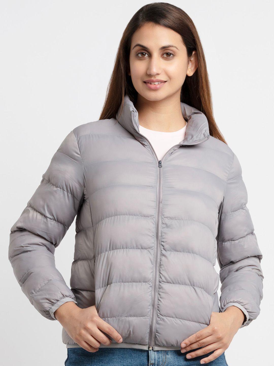 status quo women solid puffer jacket