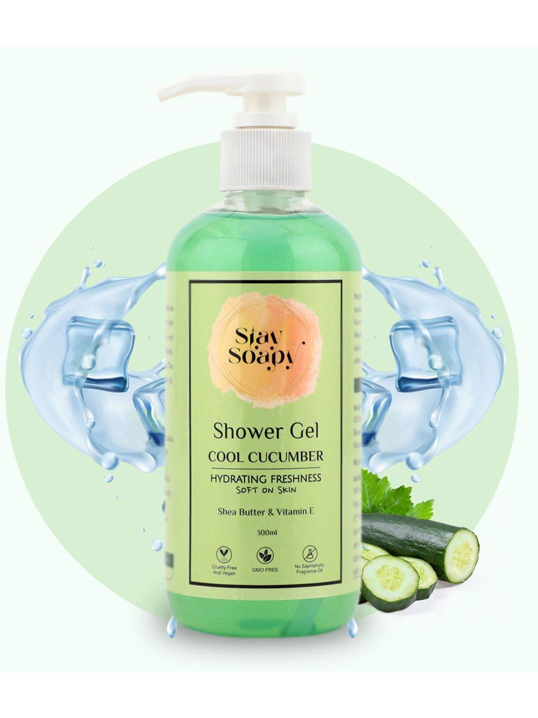 stay soapy hydrating freshness cool cucumber shower gel with shea butter - 300 ml
