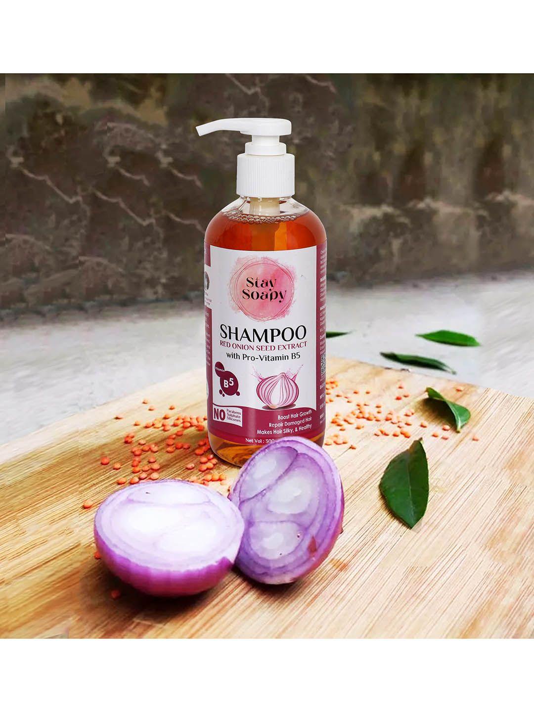 stay soapy red onion seed extract shampoo with pro-vitamin b5 - 300 ml