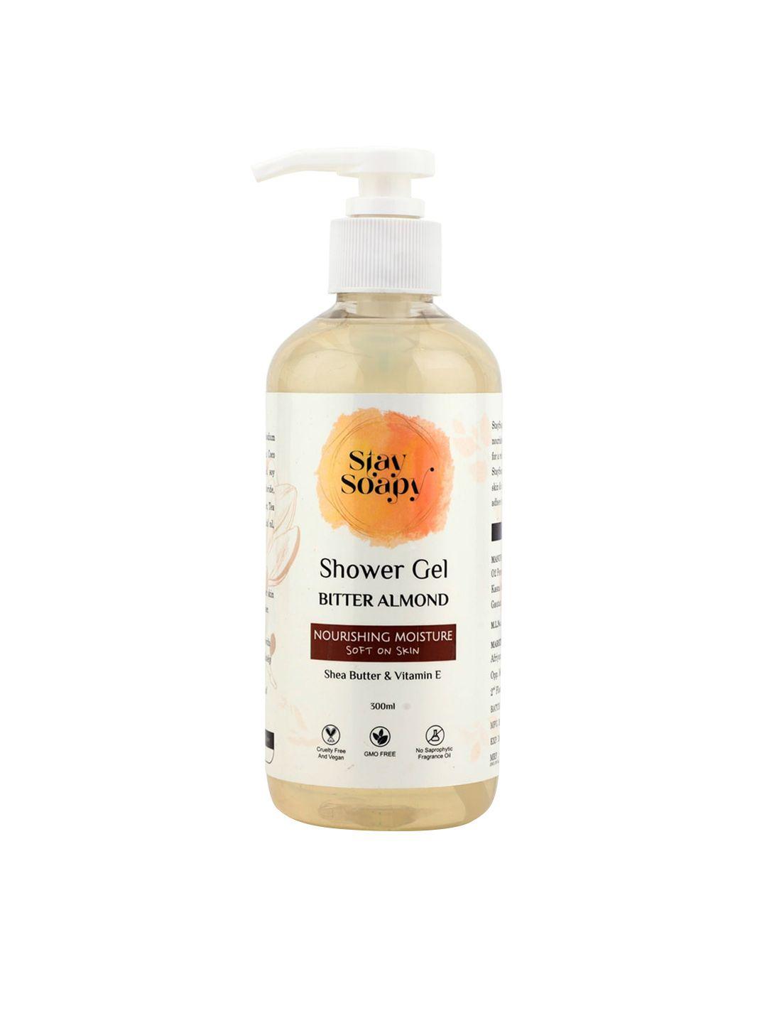 stay soapy nourishing moisture bitter almond shower gel with shea butter - 300 ml