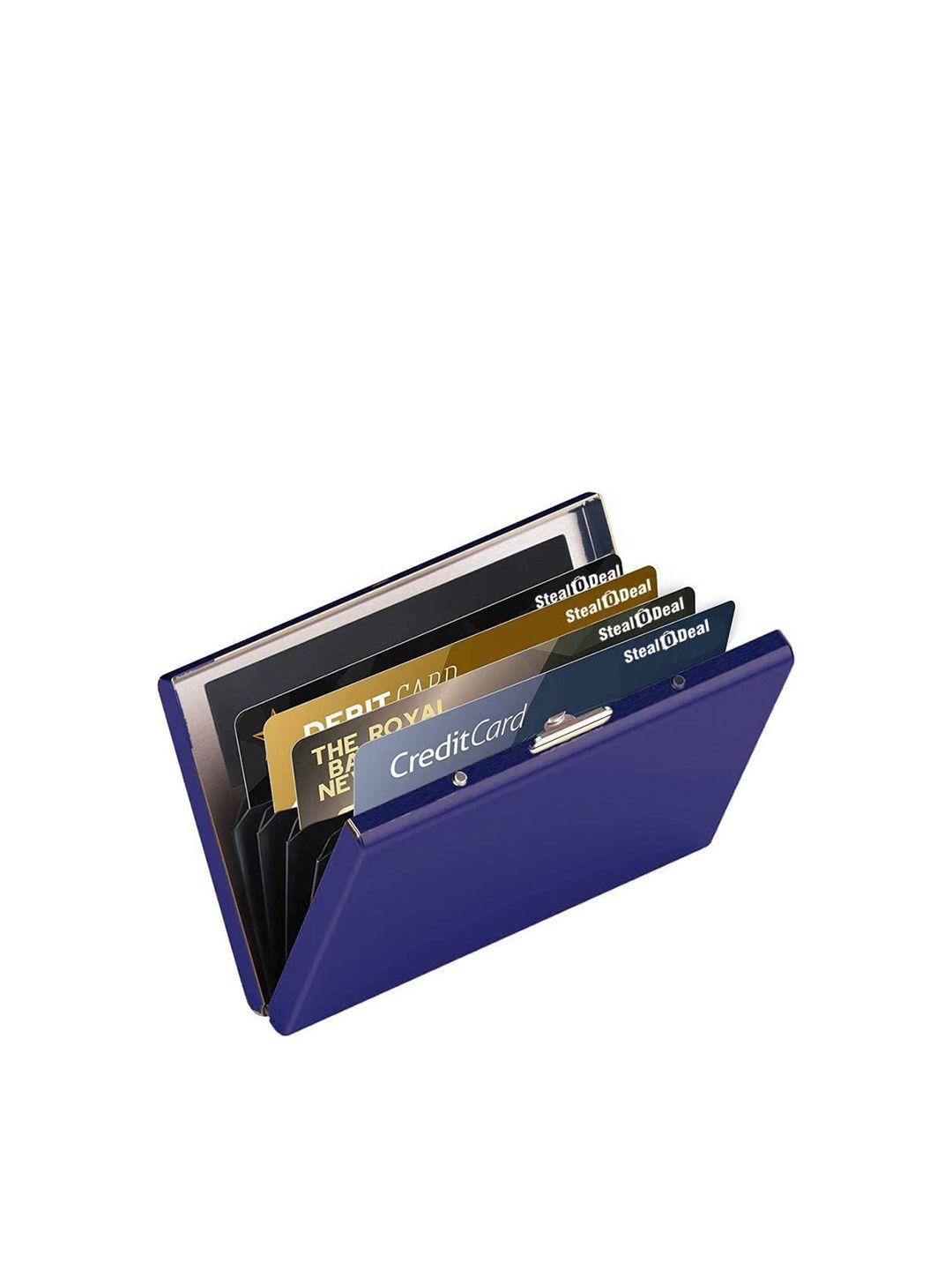 stealodeal blue waterproof card holder