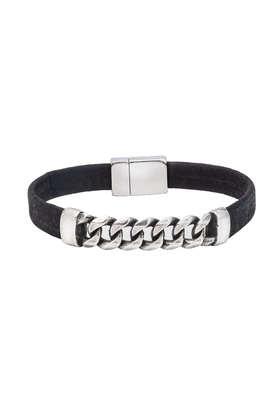 steellink elegance cork bracelet - black