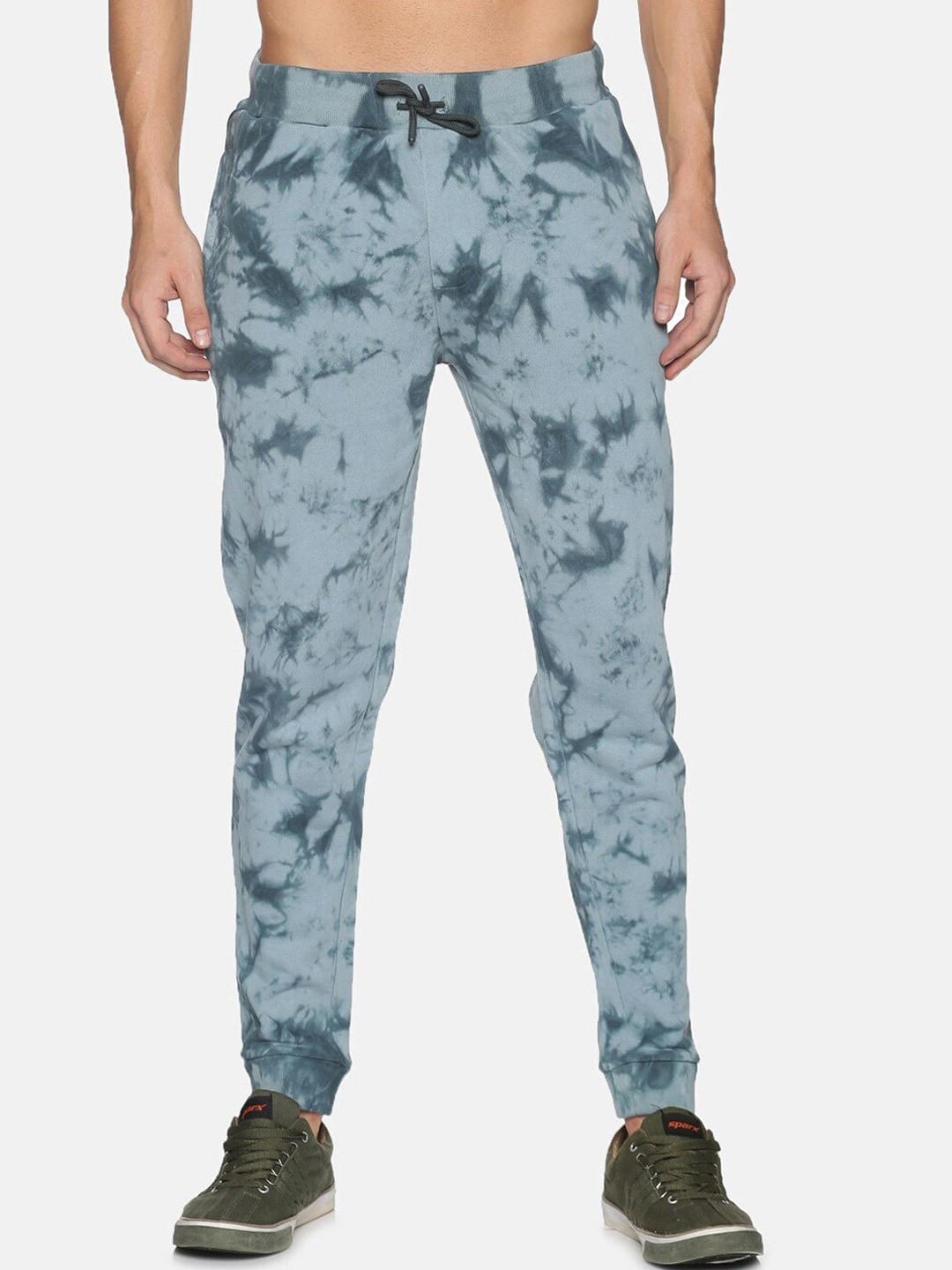 steenbok men tie and dye printed high-rise cotton joggers