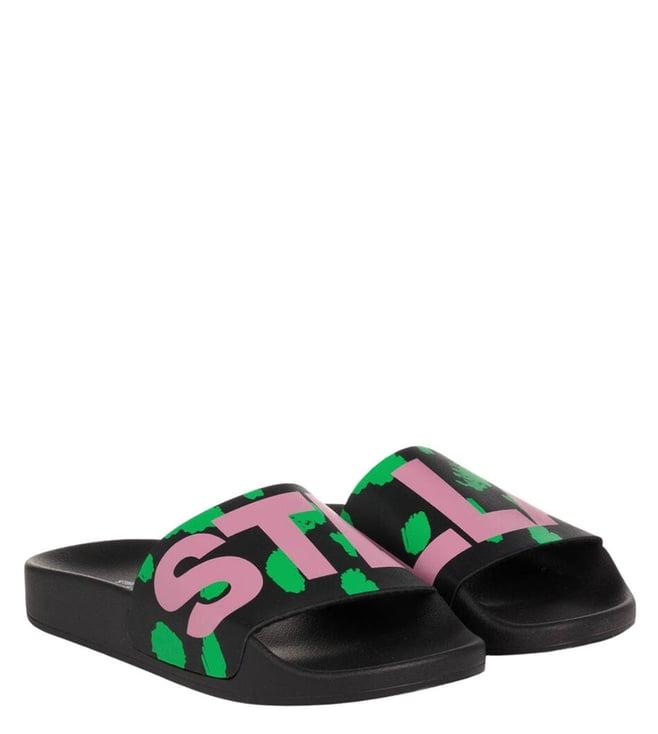 stella mccartney kids black slide sandals