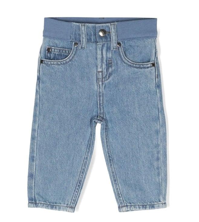 stella mccartney kids blue comfort fit straight leg jeans