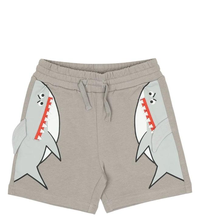 stella mccartney kids grey printed regular fit shorts