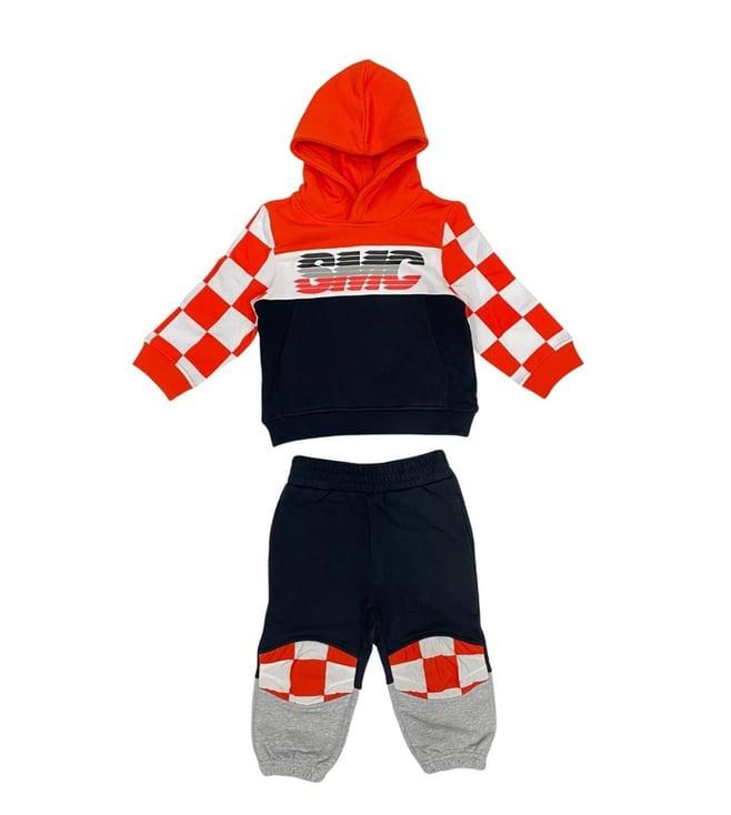 stella mccartney kids multi logo fitted hoodie & joggers set